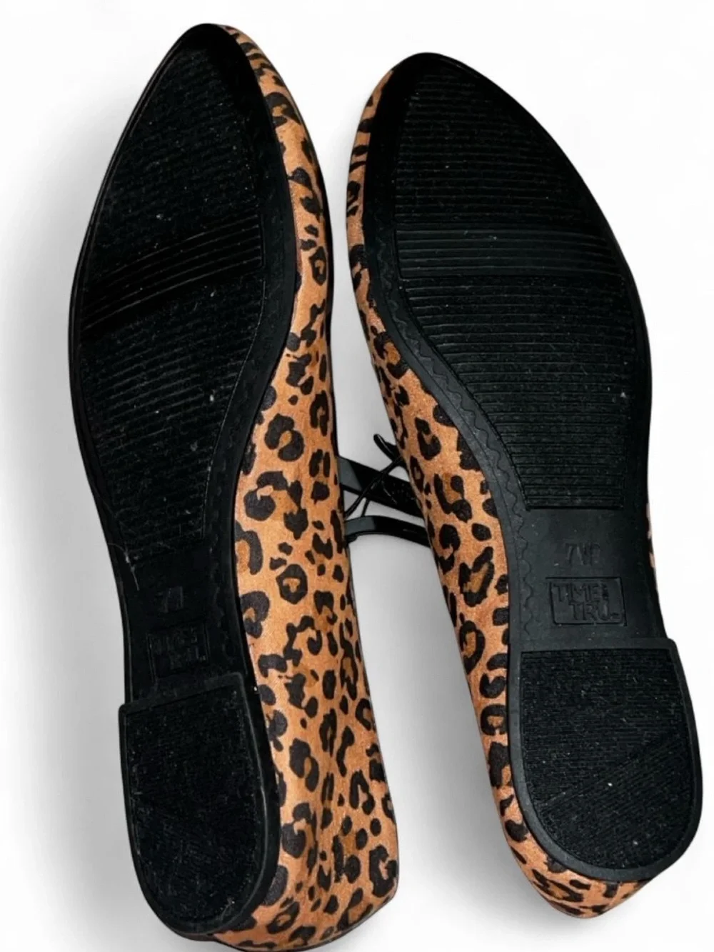 NWT Leopard Print Wide Width Women's Ballet Flats - Brown size 7W